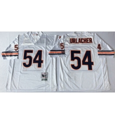 Men Chicago Bears 54 Brian Urlacher White M&N Road Throwback Jersey Men Chicago Bears 54 Brian Urlacher White M&N Road Throwback Jersey