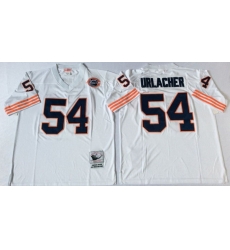 Men Chicago Bears 54 Brian Urlacher White M&N Throwback Jersey Men Chicago Bears 54 Brian Urlacher White M&N Throwback Jersey