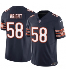 Men Chicago Bears 58 58 Darnell Wright Navy 2023 F U S E Vapor Untouchable Limited Stitched Football Jersey Men Chicago Bears 58 58 Darnell Wright Navy 2023 F U S E Vapor Untouchable Limited Stitched Football Jersey