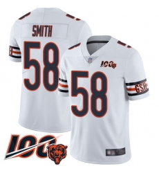 Men Chicago Bears 58 Roquan Smith White Vapor Untouchable Limited Player 100th Season Football Jersey Men Chicago Bears 58 Roquan Smith White Vapor Untouchable Limited Player 100th Season Football Jersey