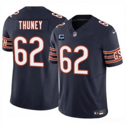 Men Chicago Bears 62 Joe Thuney Navy 2025 F U S E  With 1 Star C Patch Vapor Untouchable Limited Stitched Football Jersey