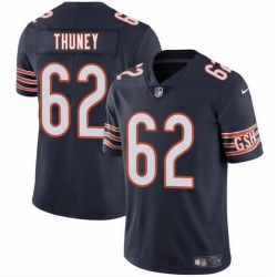 Men Chicago Bears 62 Joe Thuney Navy 2025 Vapor Stitched Football Jersey