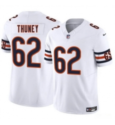 Men Chicago Bears 62 Joe Thuney White 2025 F U S E  Vapor Stitched Football Jersey