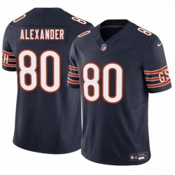 Men Chicago Bears 80 Maurice Alexander Navy 2025 F U S E  Vapor Stitched Football Jersey