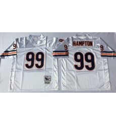 Men Chicago Bears 99 Dan Hampton White M&N Road Throwback Jersey Men Chicago Bears 99 Dan Hampton White M&N Road Throwback Jersey