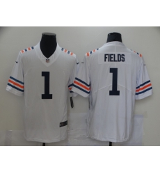 Men Nike Chicago Bears Justin Fields White Rush NFL Jersey Men Nike Chicago Bears Justin Fields White Rush NFL Jersey