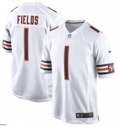 Men Nike Justin Fields White Chicago Bears 2021 NFL Draft First Round Pick Game Jersey Men Nike Justin Fields White Chicago Bears 2021 NFL Draft First Round Pick Game Jersey