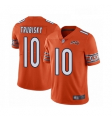 Mens Chicago Bears 10 Mitchell Trubisky Orange Alternate 100th Season Limited Football Jersey Mens Chicago Bears 10 Mitchell Trubisky Orange Alternate 100th Season Limited Football Jersey