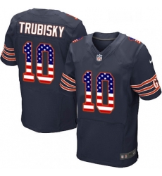 Mens Nike Chicago Bears 10 Mitchell Trubisky Elite Navy Blue Home USA Flag Fashion NFL Jersey Mens Nike Chicago Bears 10 Mitchell Trubisky Elite Navy Blue Home USA Flag Fashion NFL Jersey