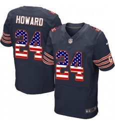 Mens Nike Chicago Bears 24 Jordan Howard Elite Navy Blue Home USA Flag Fashion NFL Jersey Mens Nike Chicago Bears 24 Jordan Howard Elite Navy Blue Home USA Flag Fashion NFL Jersey