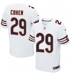 Mens Nike Chicago Bears 29 Tarik Cohen Elite White NFL Jersey Mens Nike Chicago Bears 29 Tarik Cohen Elite White NFL Jersey