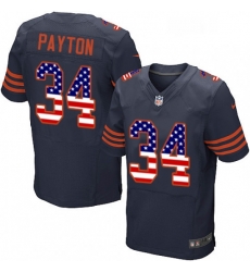 Mens Nike Chicago Bears 34 Walter Payton Elite Navy Blue Alternate USA Flag Fashion NFL Jersey Mens Nike Chicago Bears 34 Walter Payton Elite Navy Blue Alternate USA Flag Fashion NFL Jersey
