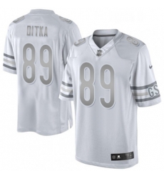 Mens Nike Chicago Bears 89 Mike Ditka Limited White Platinum NFL Jersey Mens Nike Chicago Bears 89 Mike Ditka Limited White Platinum NFL Jersey