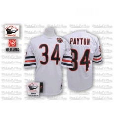 Mitchell and Ness Chicago Bears 34 Walter Payton White Big Number with Bear Patch Authentic Throwback NFL Jersey Mitchell and Ness Chicago Bears 34 Walter Payton White Big Number with Bear Patch Authentic Throwback NFL Jersey
