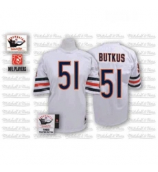 Mitchell and Ness Chicago Bears 51 Dick Butkus White Authentic Throwback NFL Jersey Mitchell and Ness Chicago Bears 51 Dick Butkus White Authentic Throwback NFL Jersey