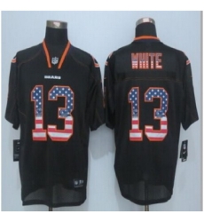 New Chicago Bears #13 Kevin White Black Men Stitched NFL Elite USA Flag Fashion Jersey New Chicago Bears #13 Kevin White Black Men Stitched NFL Elite USA Flag Fashion Jersey