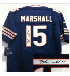 New Chicago Bears #15 Brandon Marshall Blue jerseys(signature Elite) New Chicago Bears #15 Brandon Marshall Blue jerseys(signature Elite)