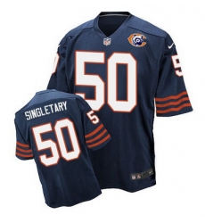 Nike Bears #50 Mike Singletary Navy Blue Throwback Mens Stitched NFL Elite Jersey Nike Bears #50 Mike Singletary Navy Blue Throwback Mens Stitched NFL Elite Jersey