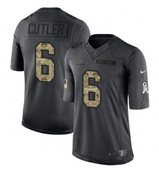 Nike Bears #6 Jay Cutler Black Mens Stitched NFL Limited 2016 Salute to Service Jersey Nike Bears #6 Jay Cutler Black Mens Stitched NFL Limited 2016 Salute to Service Jersey
