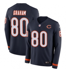 Nike Bears 80 Jimmy Graham Navy Blue Team Color Men Stitched NFL Limited Therma Long Sleeve Jersey Nike Bears 80 Jimmy Graham Navy Blue Team Color Men Stitched NFL Limited Therma Long Sleeve Jersey
