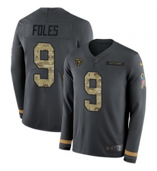 Nike Bears 9 Nick Foles Anthracite Salute to Service Men Stitched NFL Limited Therma Long Sleeve Jersey Nike Bears 9 Nick Foles Anthracite Salute to Service Men Stitched NFL Limited Therma Long Sleeve Jersey