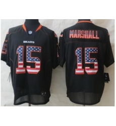 Nike Chicago Bears 15 Brandon Marshall Black Elite USA Flag Fashion NFL Jersey Nike Chicago Bears 15 Brandon Marshall Black Elite USA Flag Fashion NFL Jersey