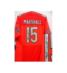 Nike Chicago Bears 15 Brandon Marshall Orange Elite Signed NFL Jersey Nike Chicago Bears 15 Brandon Marshall Orange Elite Signed NFL Jersey