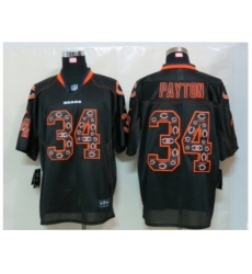 Nike Chicago Bears 34 Walter Payton Black Elite Lights Out fashion Nunber NFL Jersey Nike Chicago Bears 34 Walter Payton Black Elite Lights Out fashion Nunber NFL Jersey