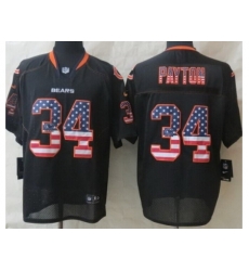 Nike Chicago Bears 34 Walter Payton Black Elite USA Flag Fashion NFL Jersey Nike Chicago Bears 34 Walter Payton Black Elite USA Flag Fashion NFL Jersey