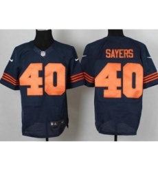 Nike Chicago Bears 40 Gale Sayers Blue Elite Orange Number NFL Jersey Nike Chicago Bears 40 Gale Sayers Blue Elite Orange Number NFL Jersey