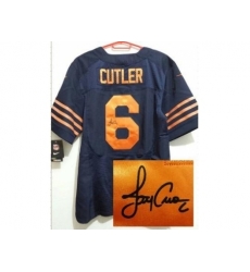 Nike Chicago Bears 6 Jay Cutler Blue Elite Orange Number Signed NFL Jersey Nike Chicago Bears 6 Jay Cutler Blue Elite Orange Number Signed NFL Jersey