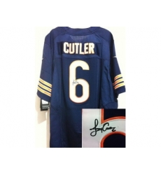 Nike Chicago Bears 6 Jay Cutler Blue Elite Signed NFL Jersey Nike Chicago Bears 6 Jay Cutler Blue Elite Signed NFL Jersey