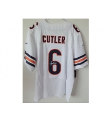 Nike Chicago Bears 6 Jay Cutler White Elite Signed NFL Jersey Nike Chicago Bears 6 Jay Cutler White Elite Signed NFL Jersey