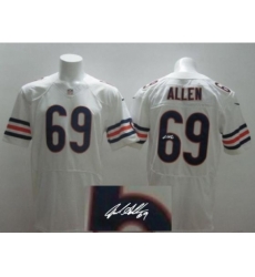 Nike Chicago Bears 69 Jared Allen White Elite Signed NFL Jersey Nike Chicago Bears 69 Jared Allen White Elite Signed NFL Jersey