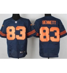 Nike Chicago Bears 83 Martellus Bennett Blue Elite Orange Number NFL Jersey Nike Chicago Bears 83 Martellus Bennett Blue Elite Orange Number NFL Jersey