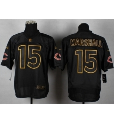 Nike chicago bears 15 brandon marshall black Elite gold lettering NFL Jersey Nike chicago bears 15 brandon marshall black Elite gold lettering NFL Jersey