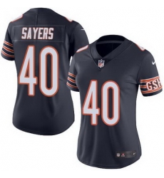 Nike Bears #40 Gale Sayers Navy Blue Womens Stitched NFL Limited Rush Jersey Nike Bears #40 Gale Sayers Navy Blue Womens Stitched NFL Limited Rush Jersey