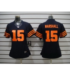 Nike Women Chicago Bears #15 Brandon Marshall Blue Jerseys(Orange Number) Nike Women Chicago Bears #15 Brandon Marshall Blue Jerseys(Orange Number)