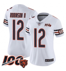 Women Chicago Bears 12 Allen Robinson White Vapor Untouchable Limited Player 100th Season Football Jersey Women Chicago Bears 12 Allen Robinson White Vapor Untouchable Limited Player 100th Season Football Jersey