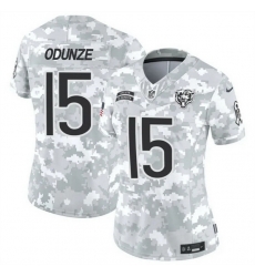 Women Chicago Bears 15 Rome Odunze 2024 F U S E Arctic Camo Salute To Service Limited Stitched Football Jersey Women Chicago Bears 15 Rome Odunze 2024 F U S E Arctic Camo Salute To Service Limited Stitched Football Jersey