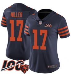 Women Chicago Bears 17 Anthony Miller Limited Navy Blue Rush Vapor Untouchable 100th Season Football Jersey Women Chicago Bears 17 Anthony Miller Limited Navy Blue Rush Vapor Untouchable 100th Season Football Jersey