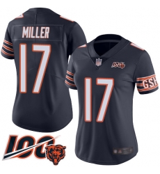 Women Chicago Bears 17 Anthony Miller Navy Blue Team Color 100th Season Limited Football Jersey Women Chicago Bears 17 Anthony Miller Navy Blue Team Color 100th Season Limited Football Jersey
