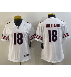 Women Chicago Bears 18 Caleb Williams white 2024 Draft Vapor Stitched Jerseys Women Chicago Bears 18 Caleb Williams white 2024 Draft Vapor Stitched Jerseys