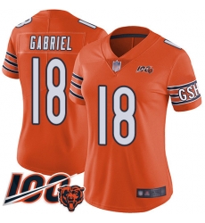 Women Chicago Bears 18 Taylor Gabriel Orange Alternate 100th Season Limited Football Jersey Women Chicago Bears 18 Taylor Gabriel Orange Alternate 100th Season Limited Football Jersey