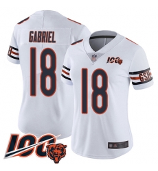 Women Chicago Bears 18 Taylor Gabriel White Vapor Untouchable Limited Player 100th Season Football Jersey Women Chicago Bears 18 Taylor Gabriel White Vapor Untouchable Limited Player 100th Season Football Jersey