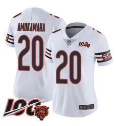 Women Chicago Bears 20 Prince Amukamara White Vapor Untouchable Limited Player 100th Season Football Jersey Women Chicago Bears 20 Prince Amukamara White Vapor Untouchable Limited Player 100th Season Football Jersey
