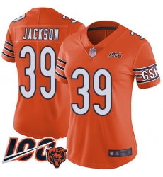 Women Chicago Bears 39 Eddie Jackson Orange Alternate 100th Season Limited Football Jersey Women Chicago Bears 39 Eddie Jackson Orange Alternate 100th Season Limited Football Jersey