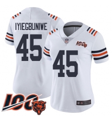 Women Chicago Bears 45 Joel Iyiegbuniwe White 100th Season Limited Football Jersey Women Chicago Bears 45 Joel Iyiegbuniwe White 100th Season Limited Football Jersey