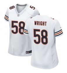 Women Chicago Bears 58 Darnell Wright White Stitched Game Jersey Women Chicago Bears 58 Darnell Wright White Stitched Game Jersey