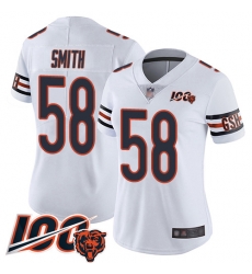 Women Chicago Bears 58 Roquan Smith White Vapor Untouchable Limited Player 100th Season Football Jersey Women Chicago Bears 58 Roquan Smith White Vapor Untouchable Limited Player 100th Season Football Jersey